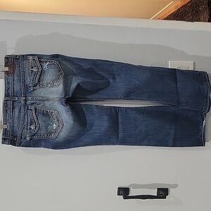 BKE Womans 30x27" "Tia" desstressed Boot cut jeans